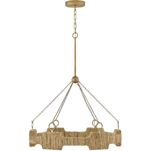 Raffi LED 30 inch Burnished Gold Chandelier Ceiling Light, Single Tier