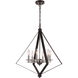 Glacier 6 Light 24 inch Black and Polished Chrome Pendant Ceiling Light