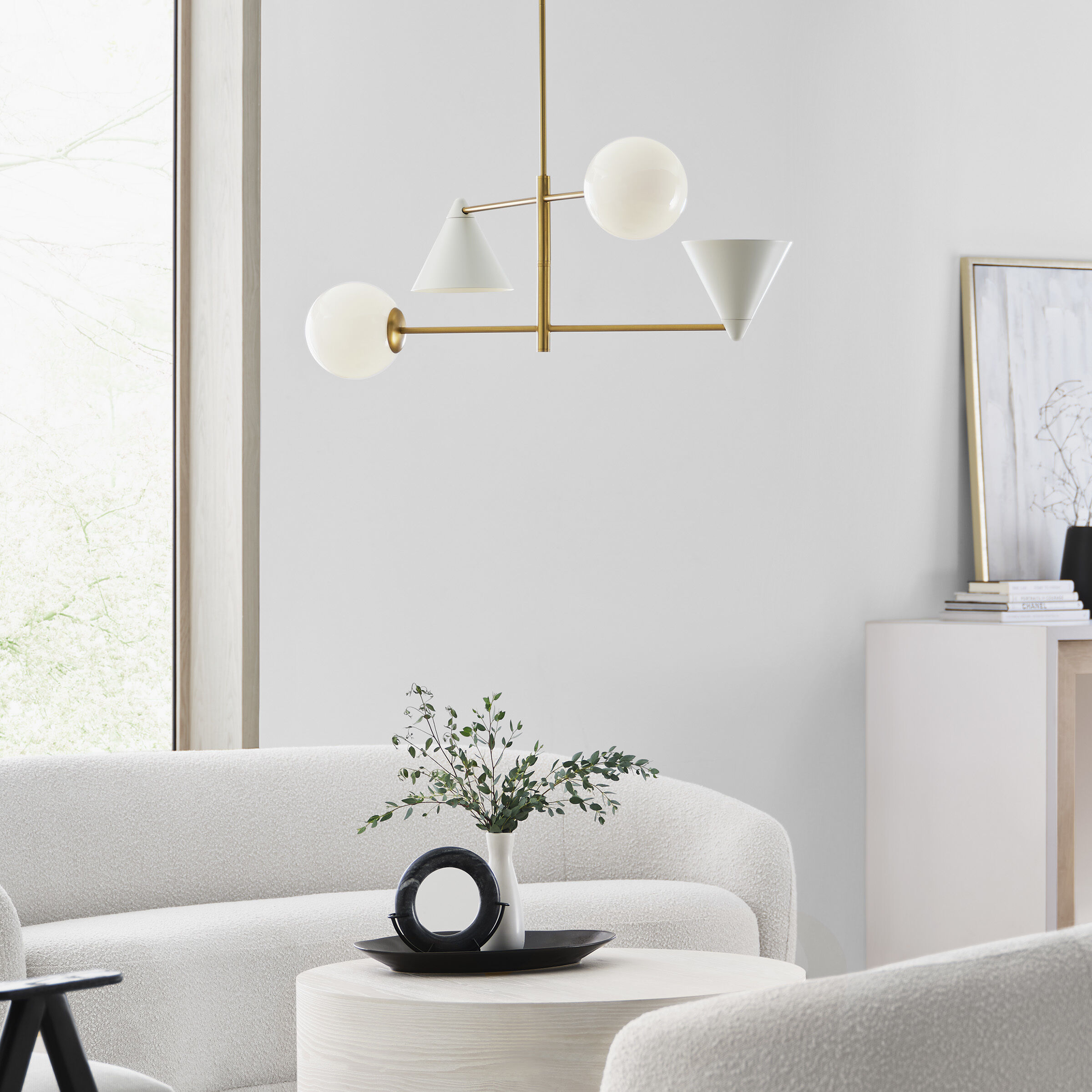 Staggered glass burst chandelier cheap