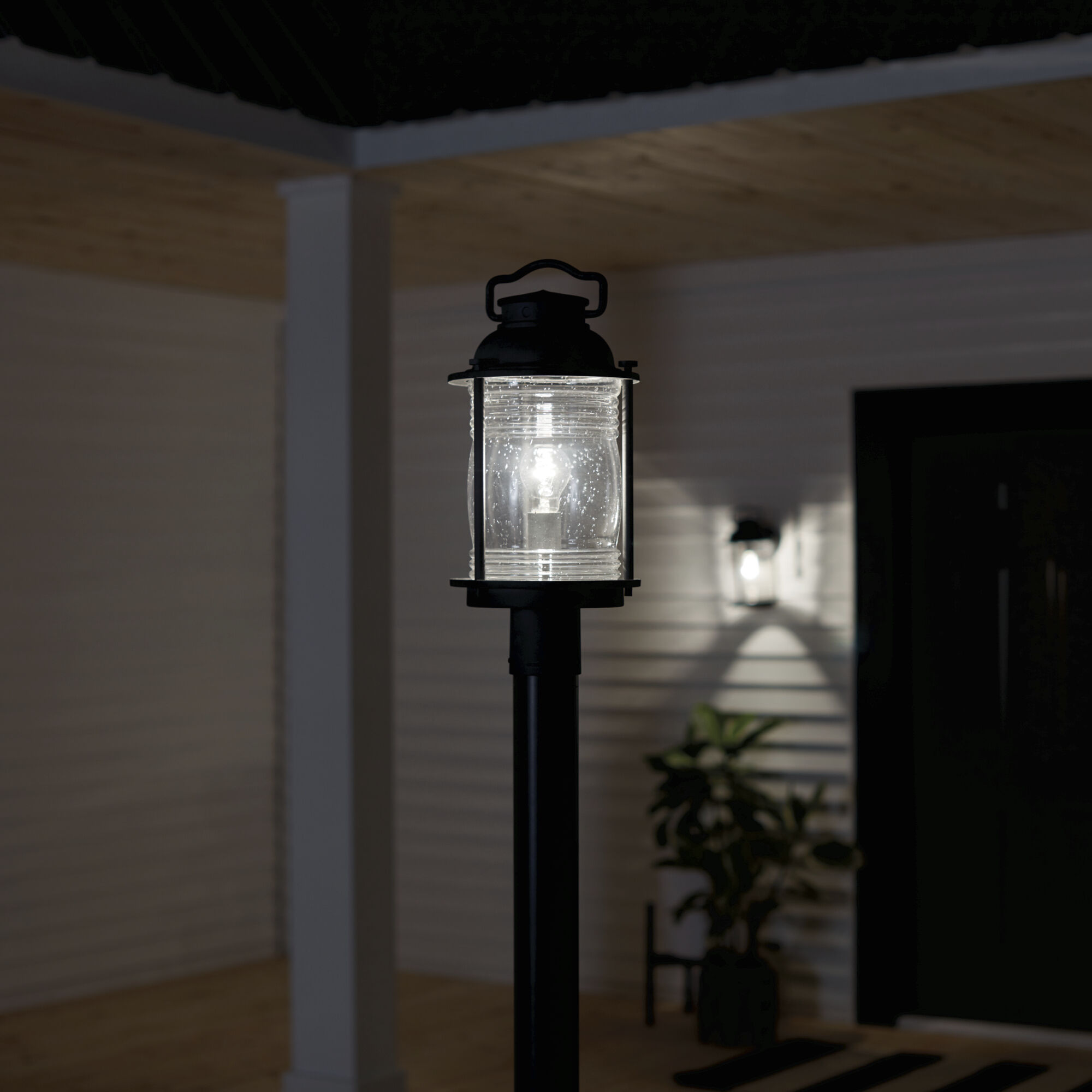 Ashland Bay 1 Light 19 inch Weathered Zinc Outdoor Post Lantern