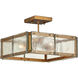 Countervail 4 Light 17.75 inch Antique Brass Semi-Flush Mount Ceiling Light