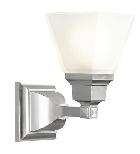 Mission 1 Light 5 inch Brushed Nickel Wall Sconce Wall Light