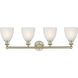 Castile 4 Light 33 inch Antique Brass Bath Vanity Light Wall Light in White