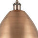 Ballston Dome LED 12 inch Antique Copper Mini Pendant Ceiling Light