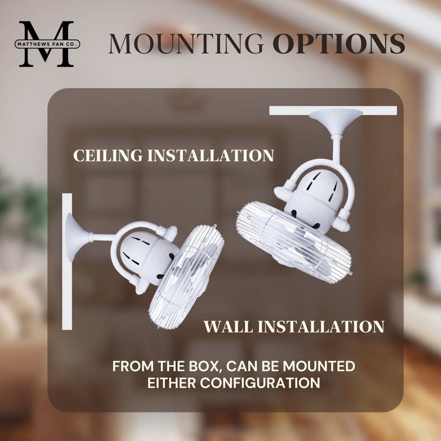 Atlas Kaye 17 inch Gloss White Wall/Ceiling Fan