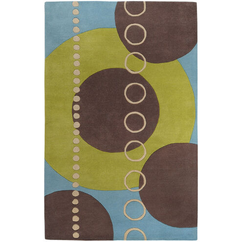 Forum 144 X 108 inch Green and Blue Area Rug, Wool