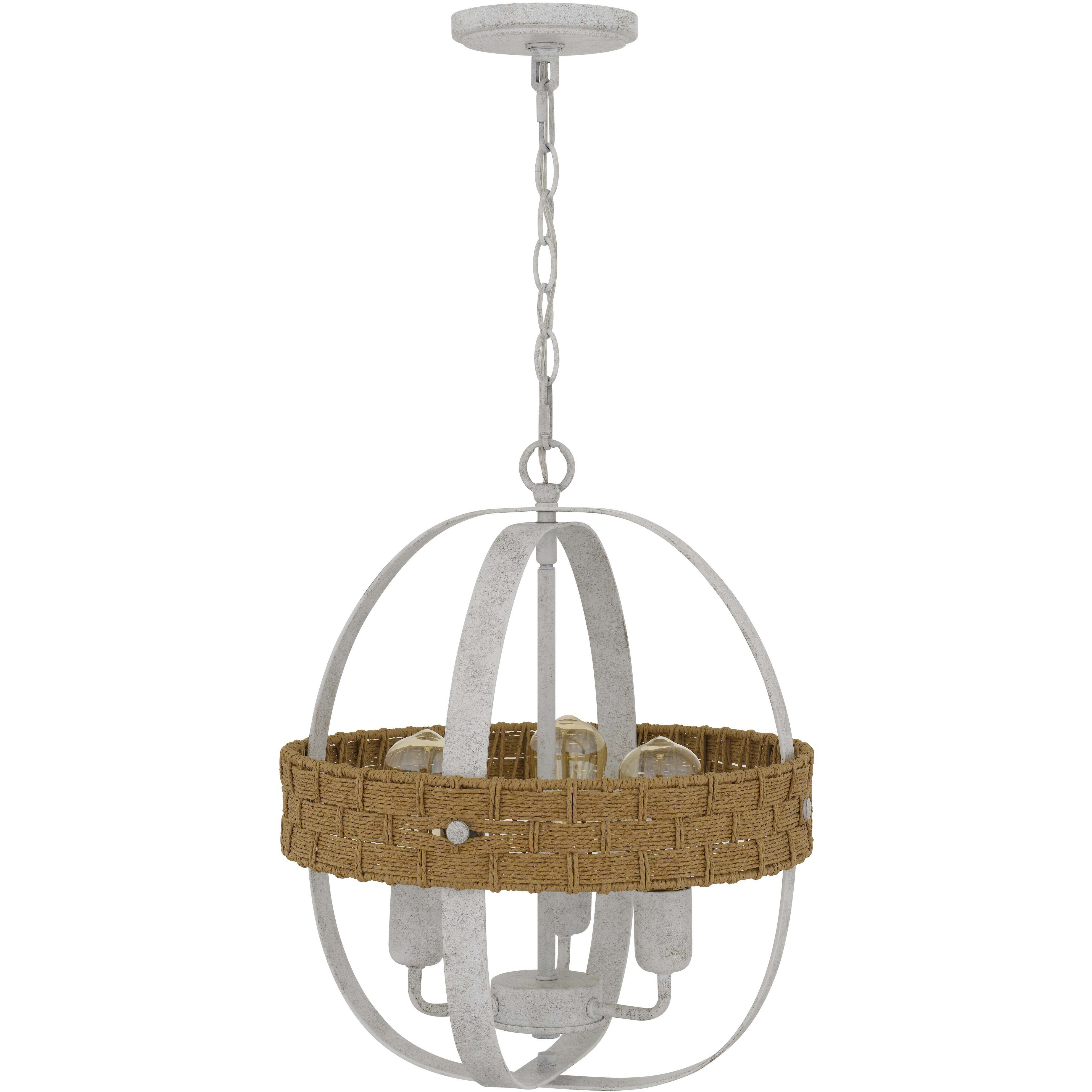 Barton 3 Light 14.75 inch White Washed Chandelier Ceiling Light