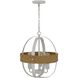 Barton 3 Light 14.75 inch White Washed Chandelier Ceiling Light