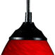 Jazz 1 Light 5 inch Sand Black Pendant Ceiling Light in Red