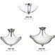 Bolla 3 Light 23 inch Brushed Nickel Semi-Flush Mount Ceiling Light in Etched Opal