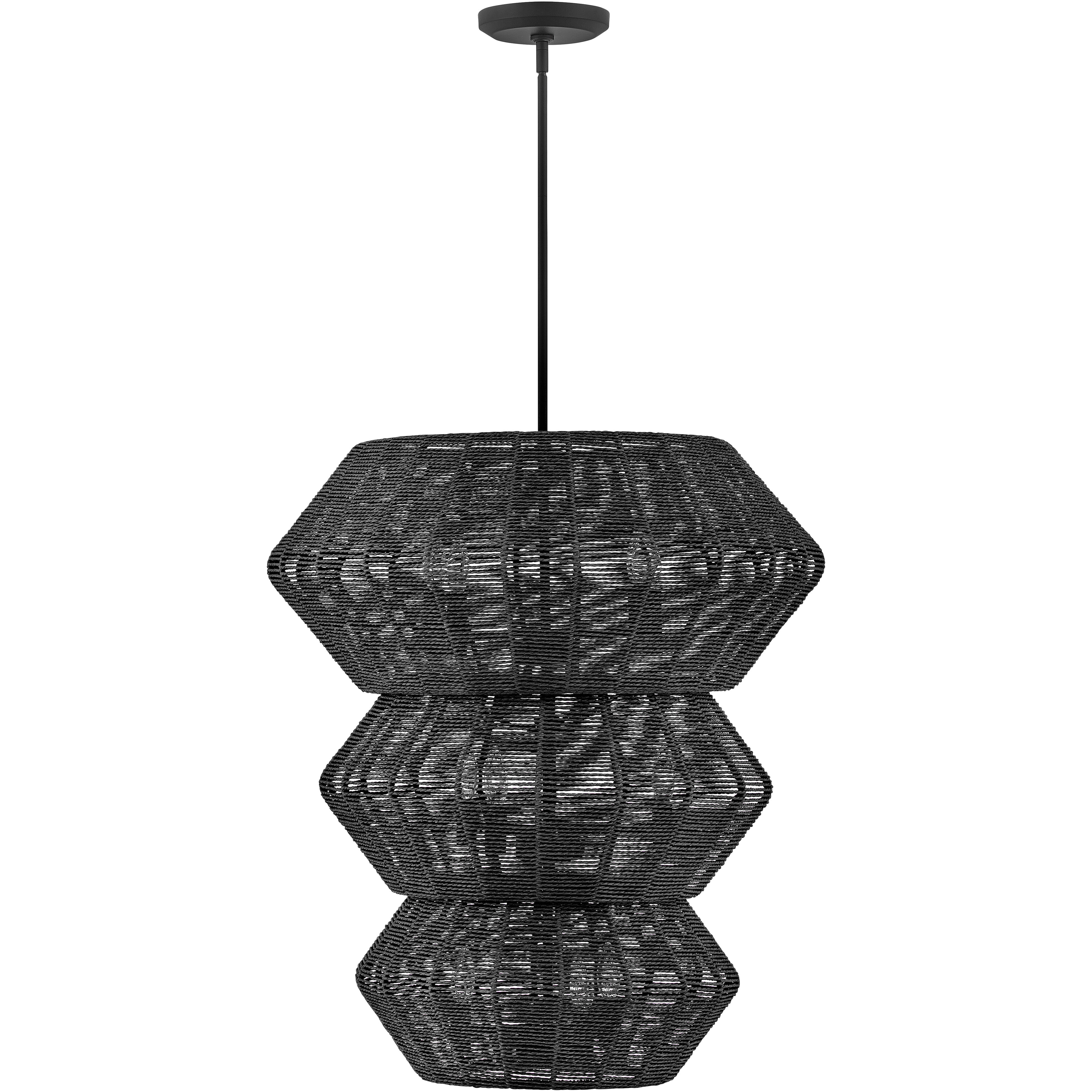 Lisa McDennon Luca 10 Light 27.75 inch Black Chandelier Ceiling Light, Multi Tier