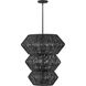 Lisa McDennon Luca LED 27.75 inch Black Chandelier Ceiling Light, Multi Tier