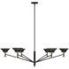 Tremolo LED 48 inch Textured Black and Champagne Gold Chandelier Ceiling Light