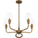 Mallory 5 Light 26 inch Weathered Brass Chandelier Ceiling Light