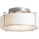 Bow 4 Light 19.6 inch Vintage Platinum Semi-Flush Ceiling Light in Opal, Large