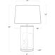 Magelian 32 inch 150.00 watt Polished Nickel Table Lamp Portable Light