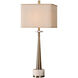 Verner 34 inch 150 watt Tapered Brass Table Lamp Portable Light
