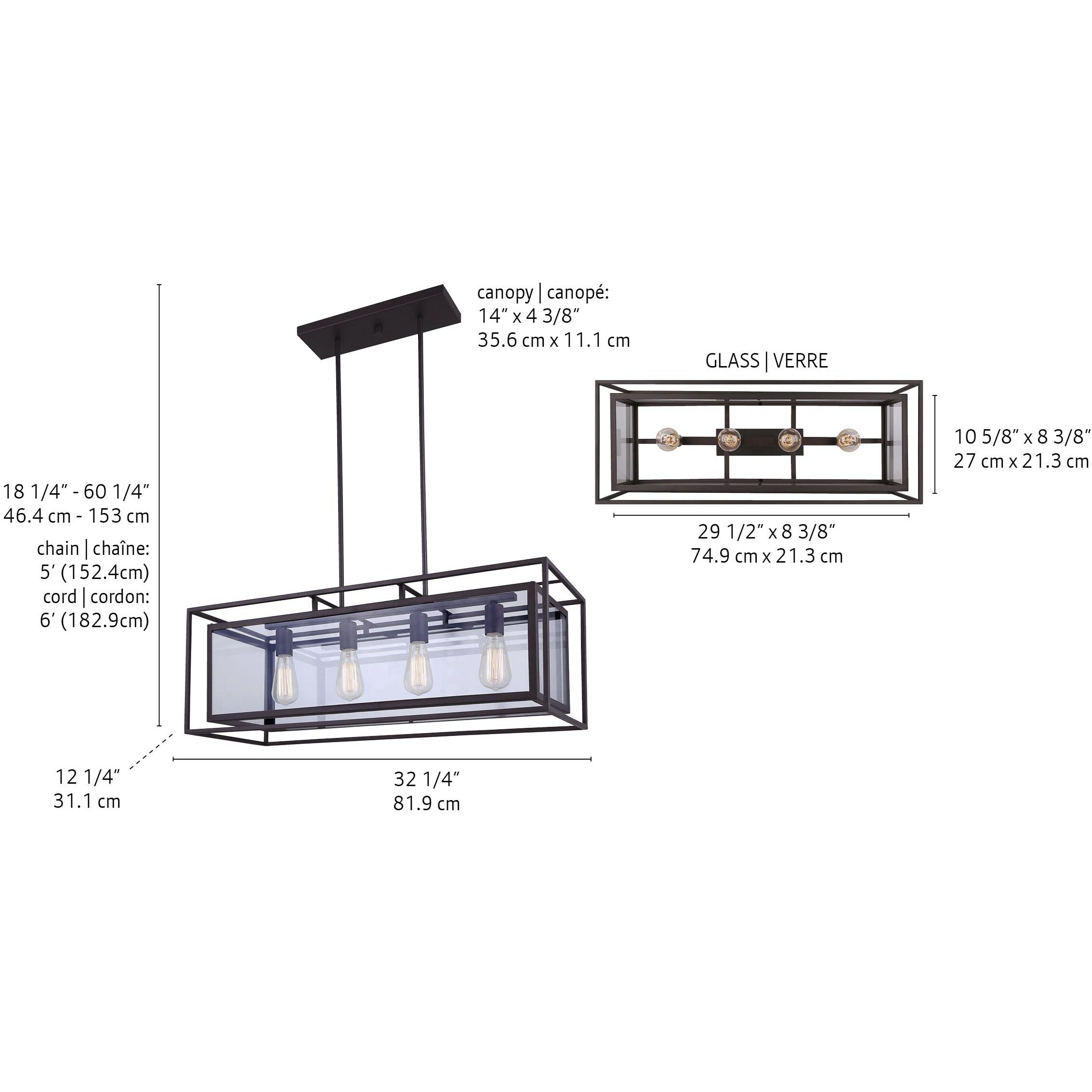 Isola 4 Light 32.25 inch Oil Rubbed Bronze Chandelier Ceiling Light