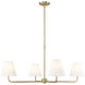 Ami 4 Light 40 inch Vintage Brass Chandelier Ceiling Light
