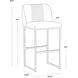 Nevin 42 inch Sapphire Blue Barstool