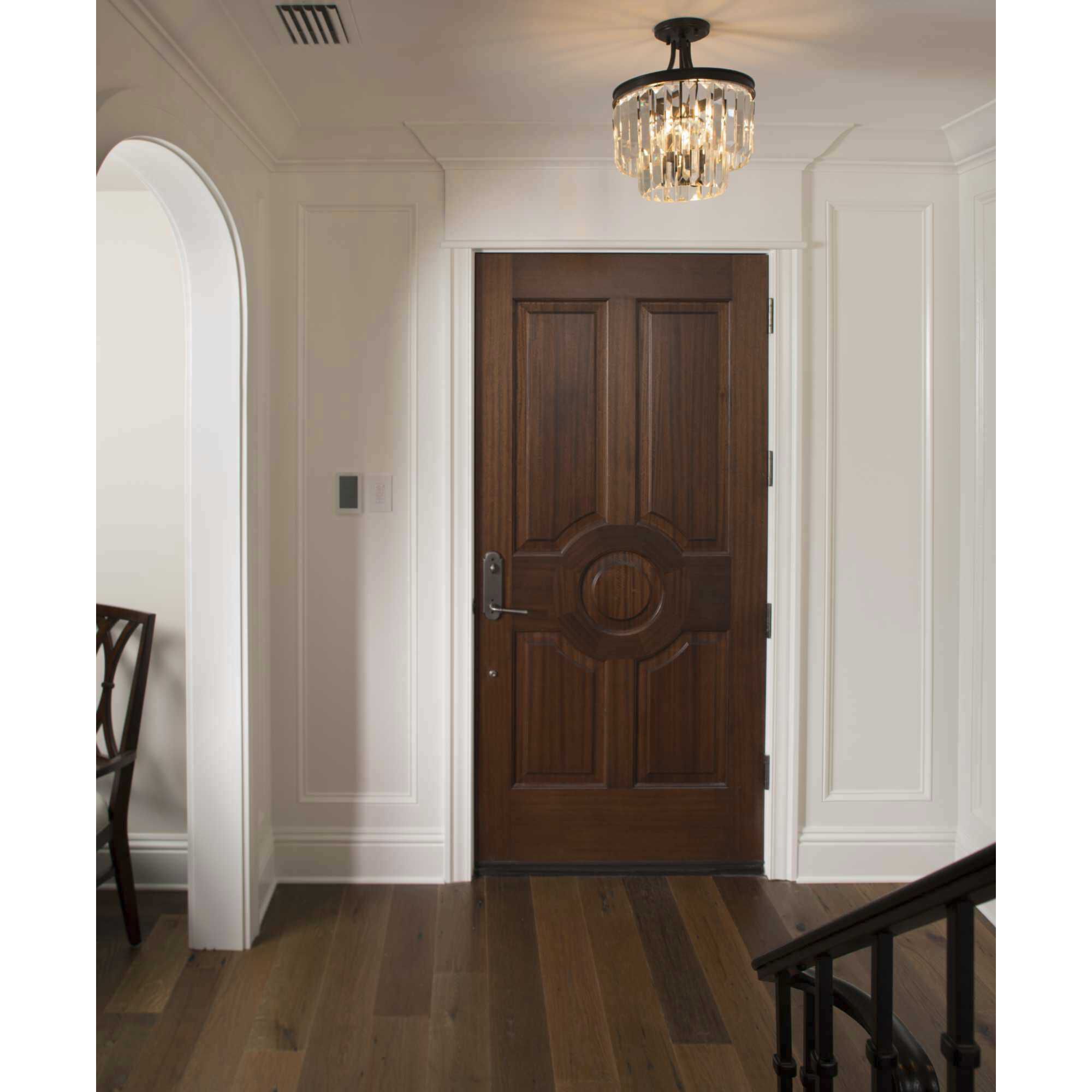 Glimmer 3 Light 16 inch Antique Bronze Semi-Flush Mount Convertible Ceiling Light, Design Series