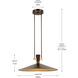 Tenon LED Lacquered Bronze Pendant Ceiling Light
