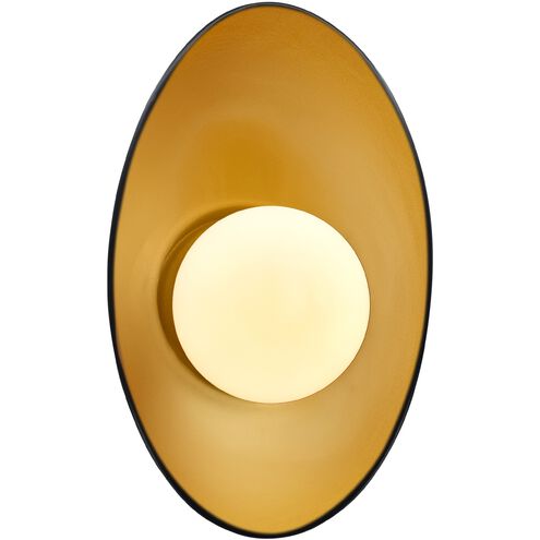 Ambiance LED 7.5 inch Carbon Matte Black and Champagne Gold Wall Sconce Wall Light