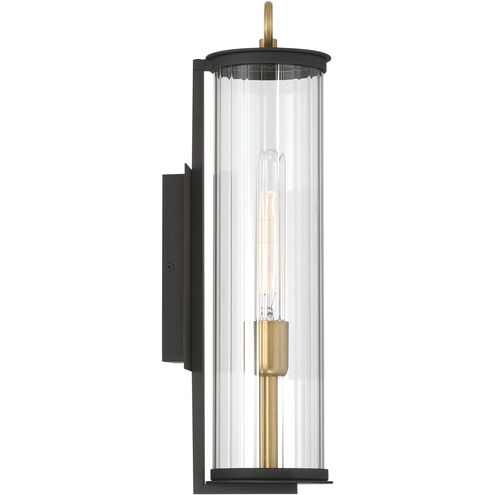 Cara 1 Light 19.25 inch Legacy Brass and Dark Matte Black Outdoor Wall Sconce