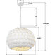 Talia 5 Light 20.5 inch Matte White Chandelier Ceiling Light