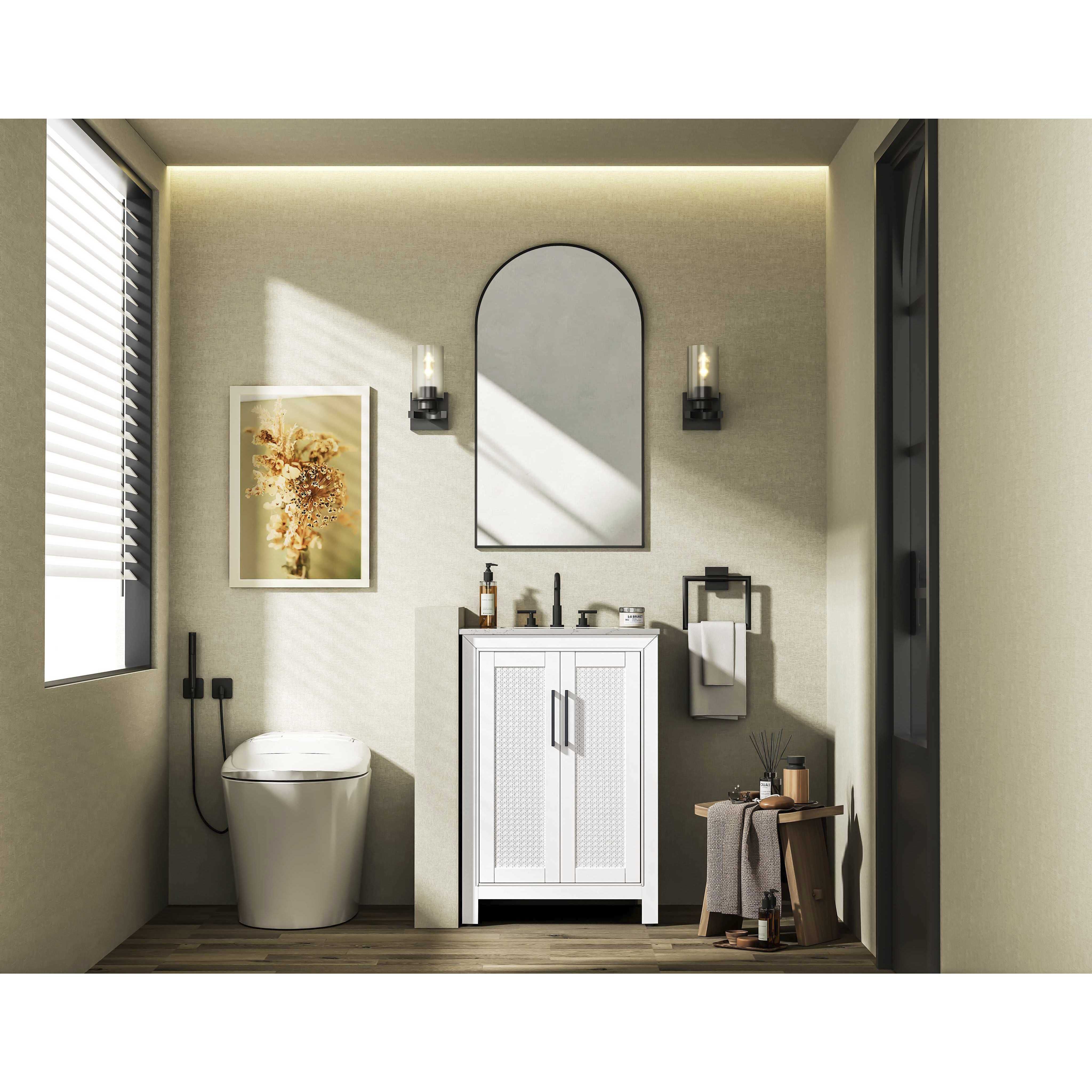 Alina 24 X 35 inch White Bathroom Vanity Cabinet