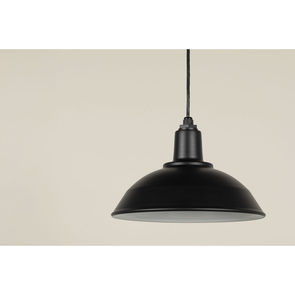 Rlm Structure 1 Light 16 inch Matte Black Pendant Ceiling Light, RLM Essentials