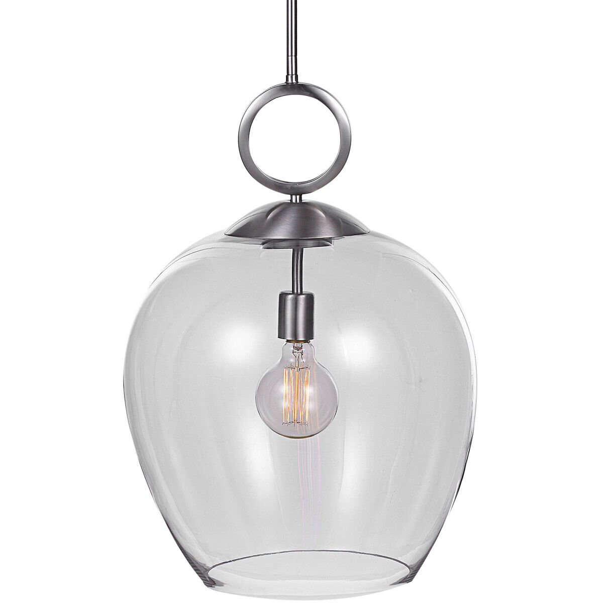 Calix 1 Light 16 inch Brushed Nickel Pendant Ceiling Light