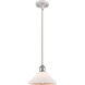 Ballston Orwell LED 8 inch White and Polished Chrome Pendant Ceiling Light in Matte White Glass, Ballston