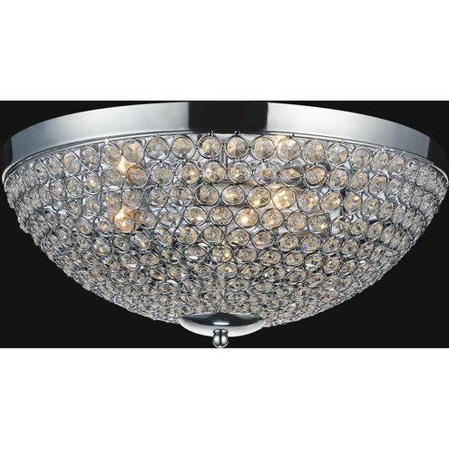 Globe 3 Light 12 inch Chrome Bowl Flush Mount Ceiling Light