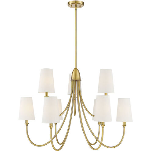 Cameron 9 Light 35 inch Warm Brass Chandelier Ceiling Light, Essentials