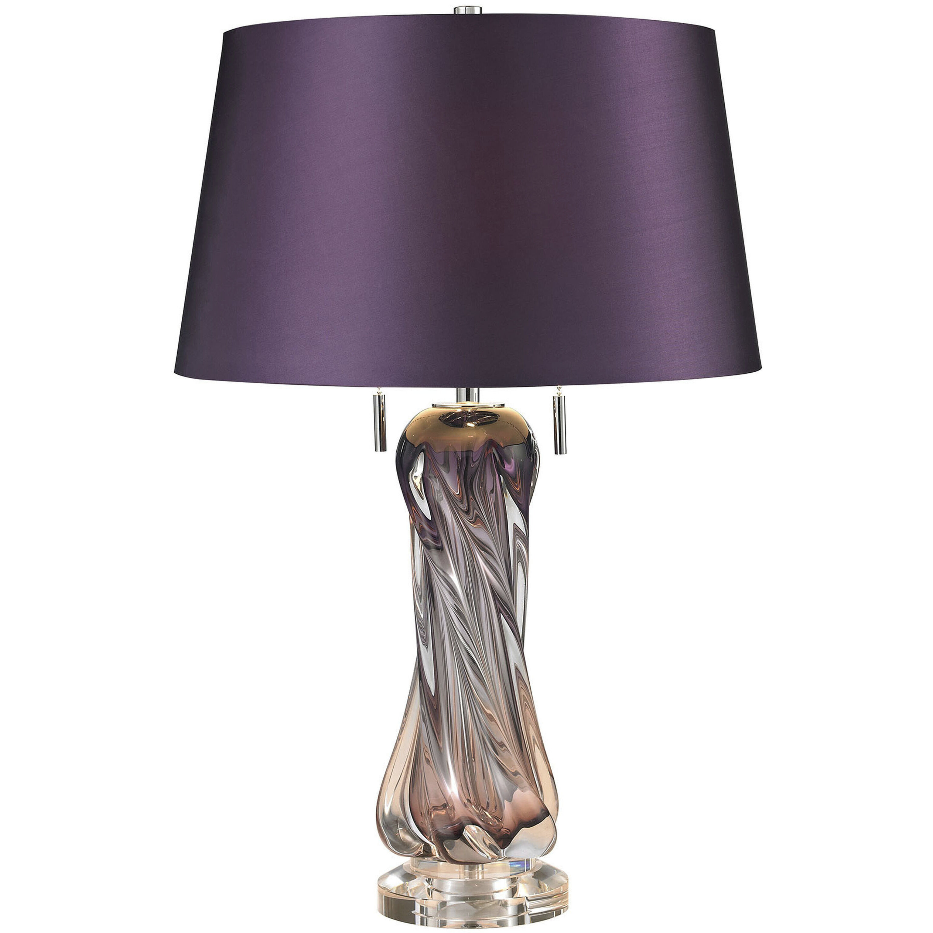 Vergato 24 inch 60 watt Purple Table Lamp Portable Light