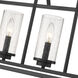 Mercer Island Light Ceiling Light in Seeded Glass, Matte Black/Matte Black