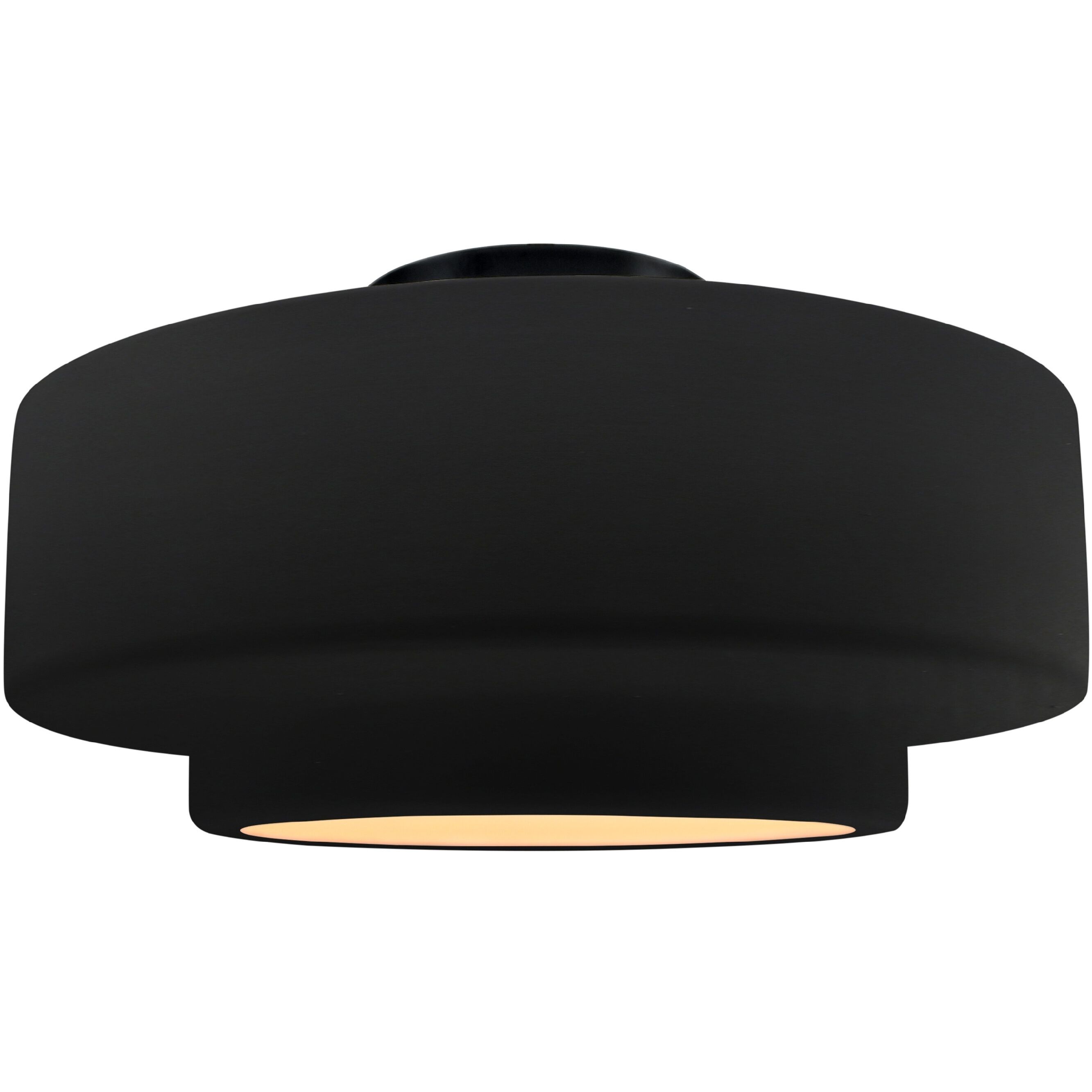 Radiance Collection - Tier LED 16.5 inch Carbon Matte Black and Matte Black Semi-Flush Ceiling Light in Dedicated LED, 16.5W x 8H, Form+Finish+Function