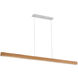 Drift Linear Pendant Ceiling Light in 84in., Walnut