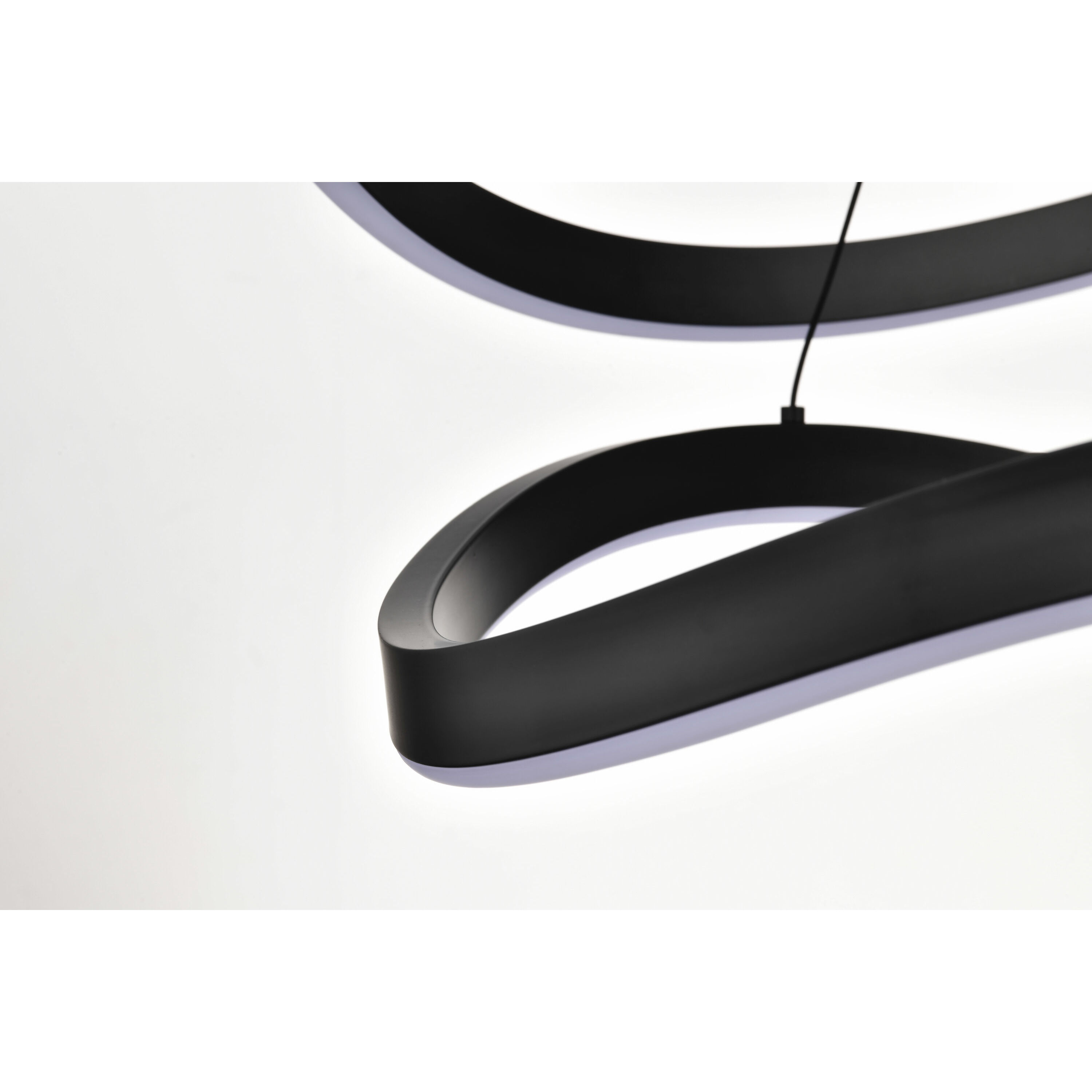 Sylas LED 37.4 inch Matte Black Pendant Ceiling Light