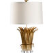 Chelsea House 32 inch 100.00 watt Antique Gold Leaf/Clear Table Lamp Portable Light