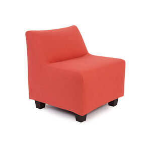 Pod Linen Slub Poppy Chair with Slipcover
