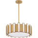 Volterra 4 Light 22 inch Aged Brass Pendant Ceiling Light