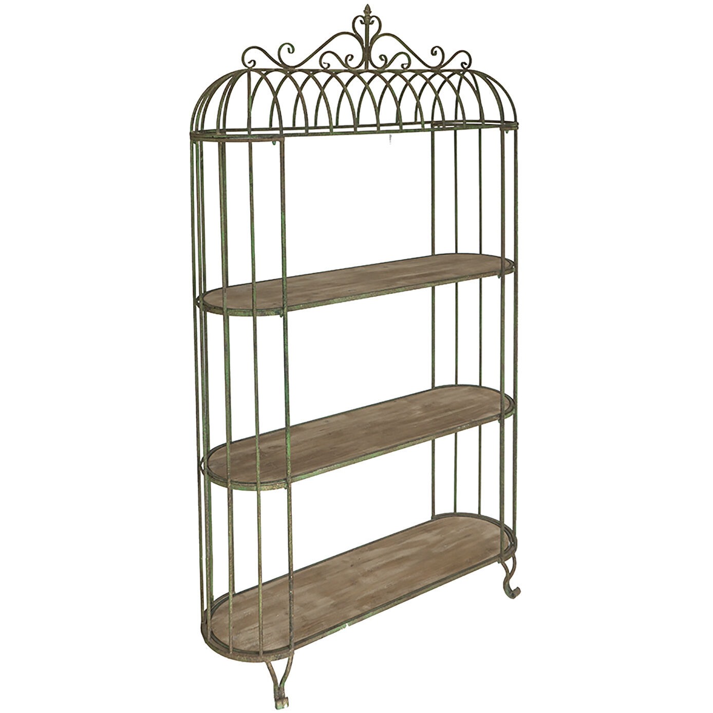 Anita 79.9 X 47.2 X 16.5 inch Weathered Green/Brown Shelving Unit
