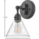 Arti 1 Light 7.75 inch Black Indoor Wall Sconce Wall Light in Clear