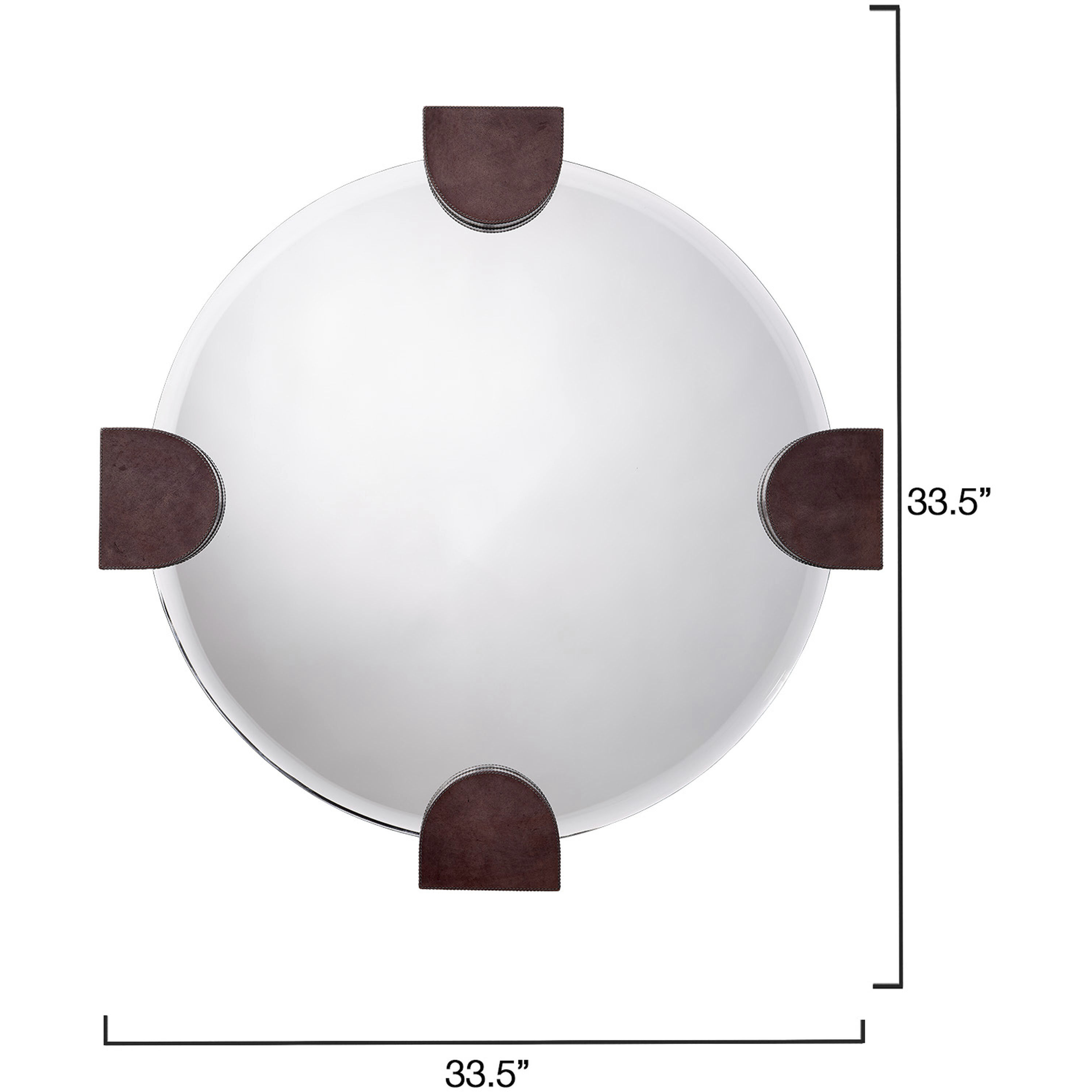 Quadrant 33.5 X 33.5 inch Grey Wall Mirror