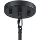 Caldwell 6 Light 24 inch Matte Black with Satin Brass Chandelier Ceiling Light