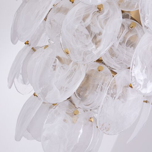 Lily 13 Light 28.03 inch Brushed Brass Chandelier Ceiling Light