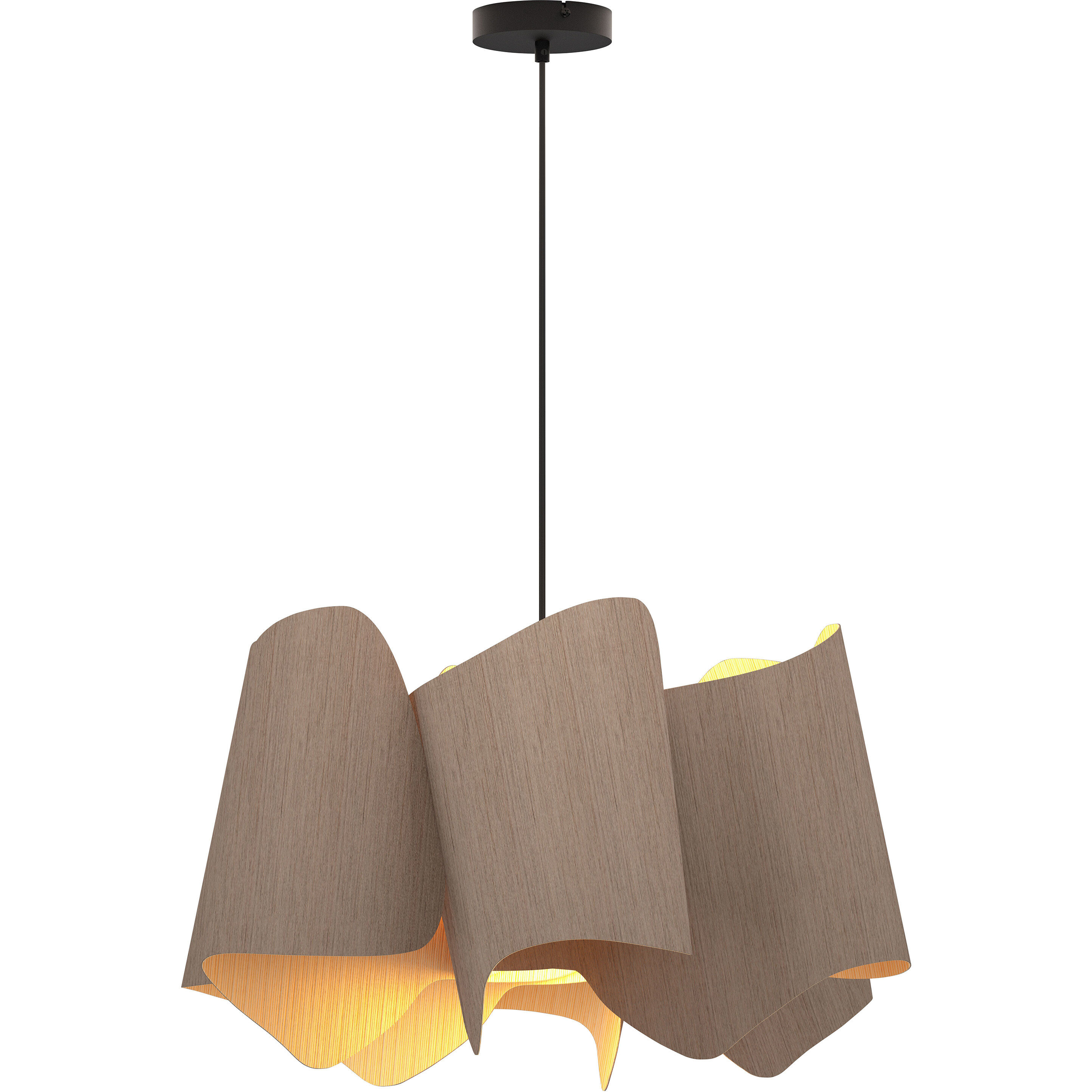 Camila 1 Light 26.4 inch Grey Oak Pendant Ceiling Light in Grey Oak/Ash, WEP Collection