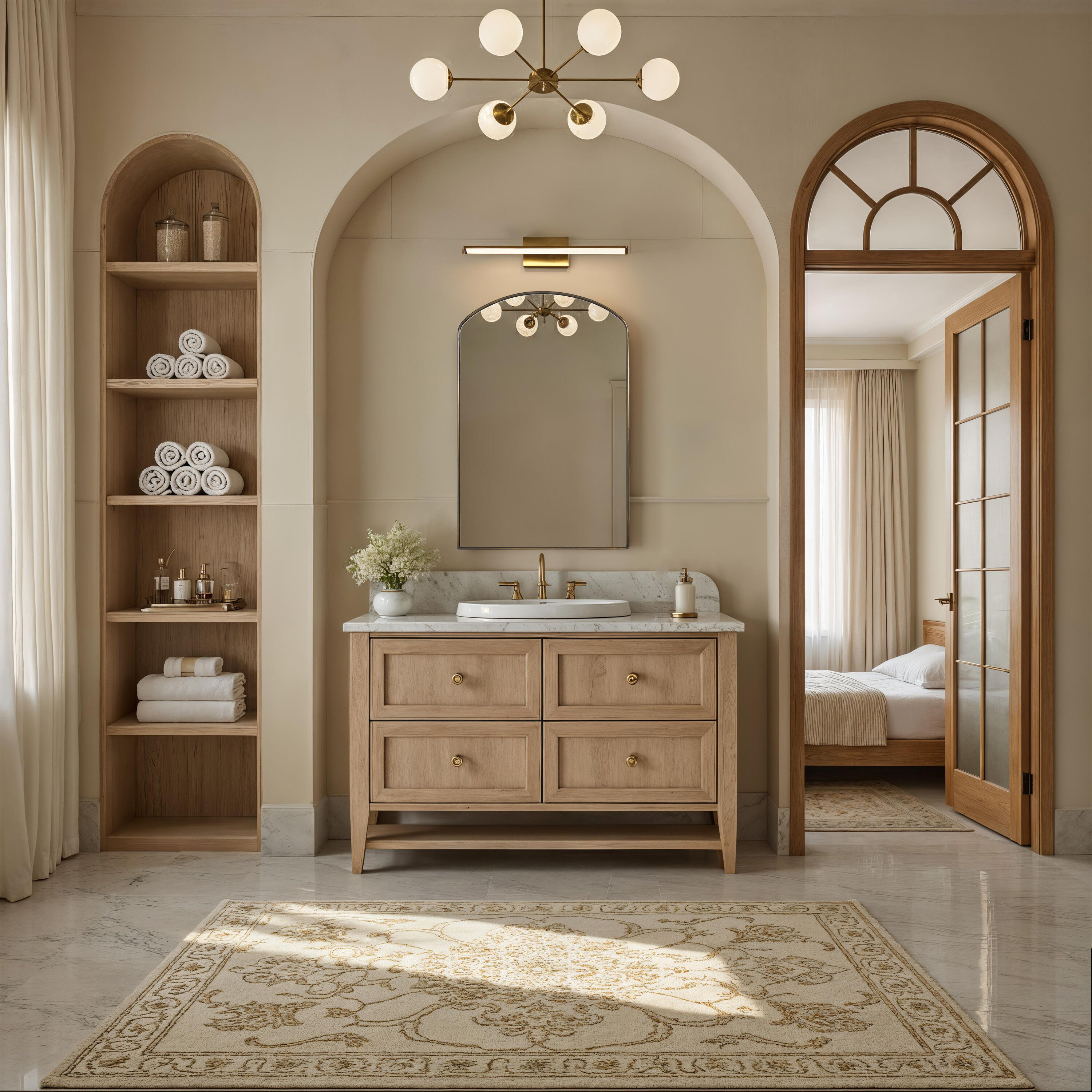 Clarisse 36 X 24 inch Aged Brass Mirror